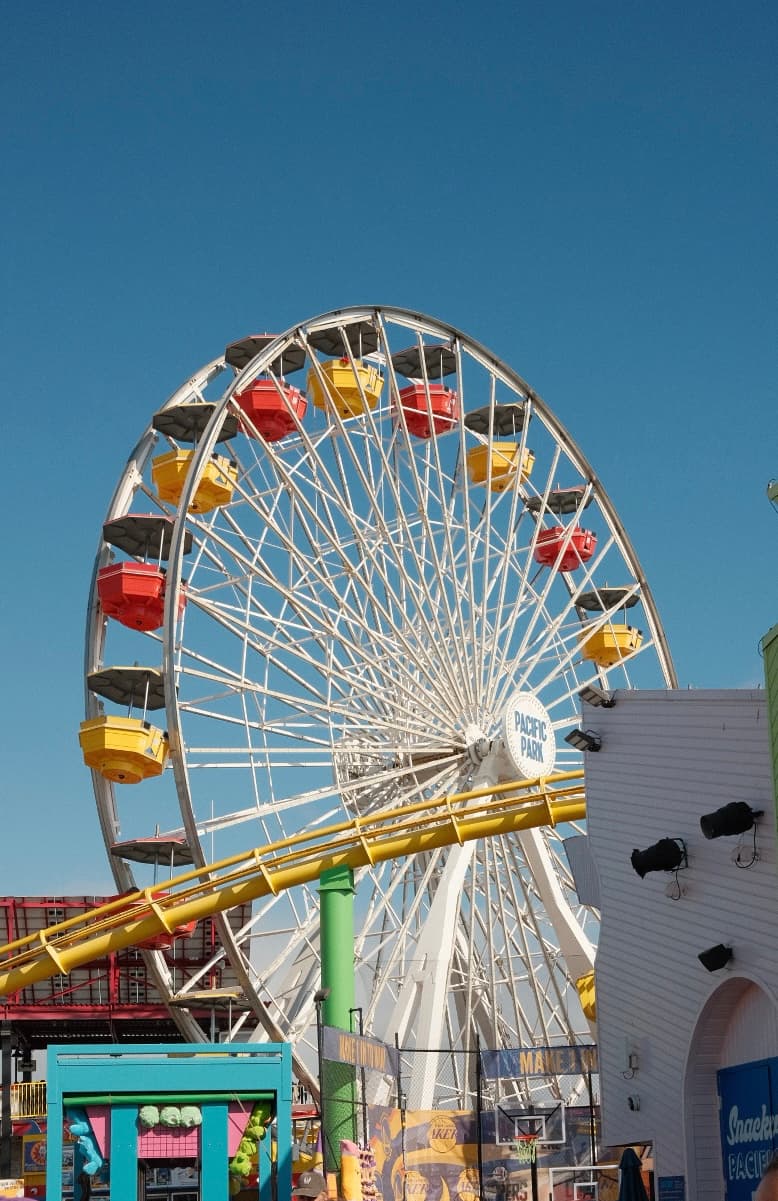 The Pacific Park Ferris wheel on the Santa Monica Pier