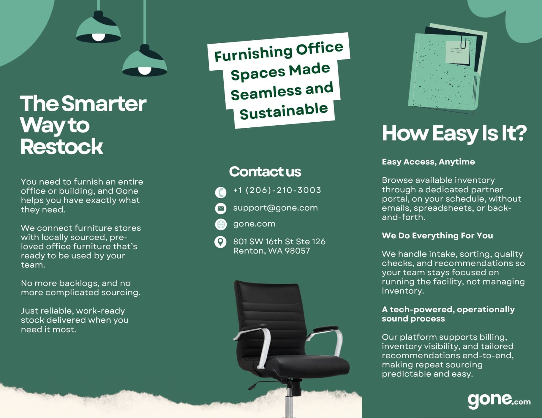 B2B tri-fold brochure